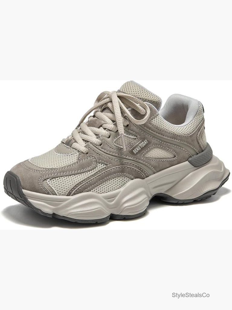 Womens Wide Walking Sneakers Casual Retro Athletic Running Shoes Non-Slip